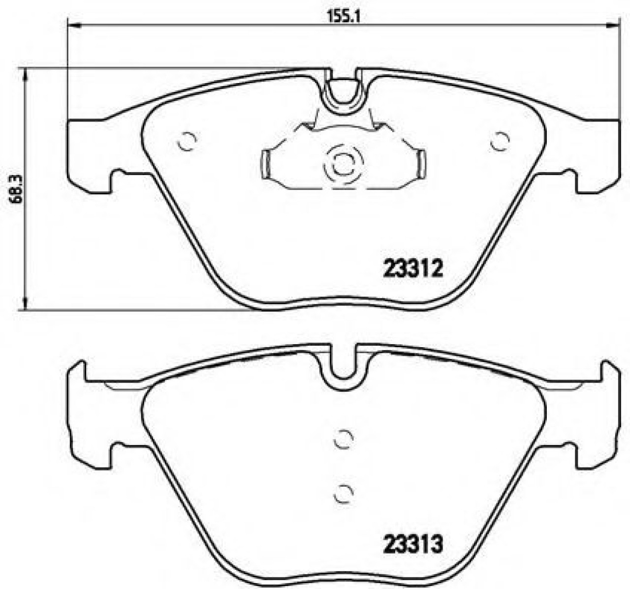 Set placute frana,frana disc BMW Seria 6 (E63) (2004 - 2010) BREMBO P 06 054 piesa NOUA