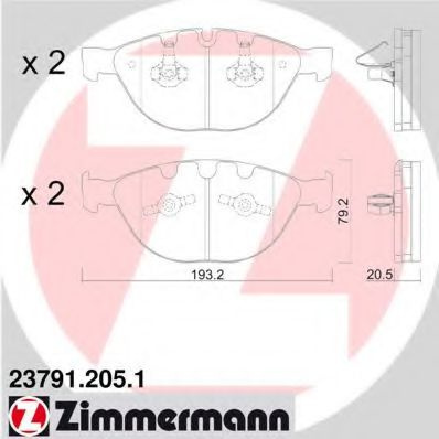 Set placute frana,frana disc BMW Seria 6 Cabriolet (E64) (2004 - 2010) ZIMMERMANN 23791.205.1 piesa NOUA