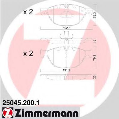 Set placute frana,frana disc BMW Seria 6 Cabriolet (F12) (2011 - 2016) ZIMMERMANN 25045.200.1 piesa NOUA