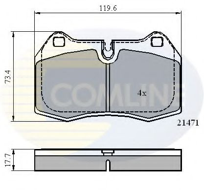 Set placute frana,frana disc BMW Seria 7 (E38) (1994 - 2001) COMLINE CBP01097 piesa NOUA