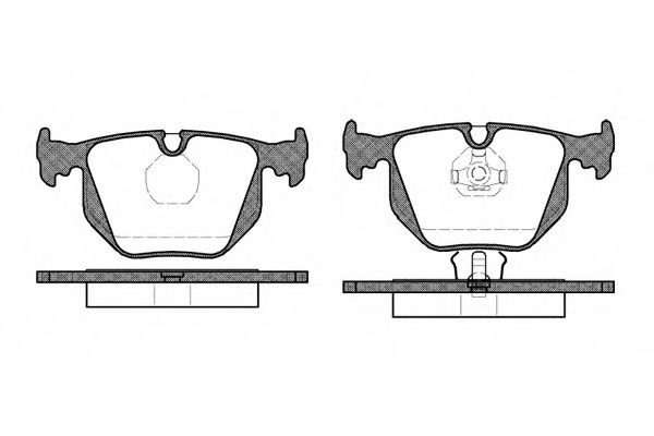 Set placute frana,frana disc BMW Seria 7 (E38) (1994 - 2001) REMSA 0381.00 piesa NOUA