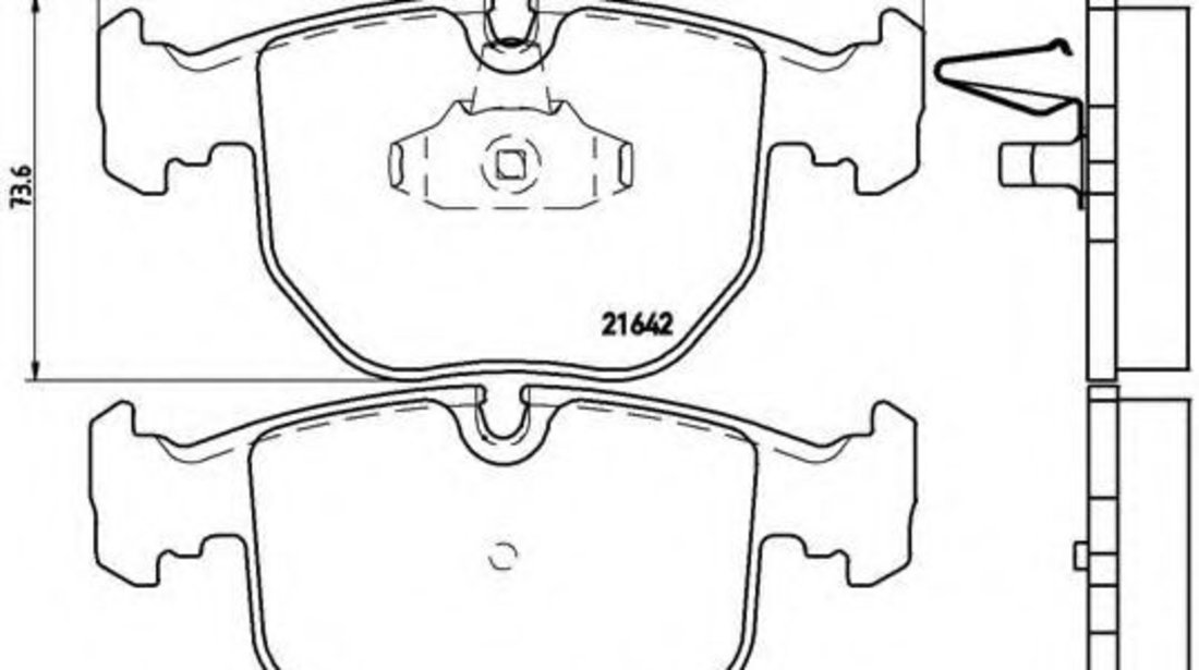 Set placute frana,frana disc BMW Seria 7 (E38) (1994 - 2001) BREMBO P 06 021 piesa NOUA