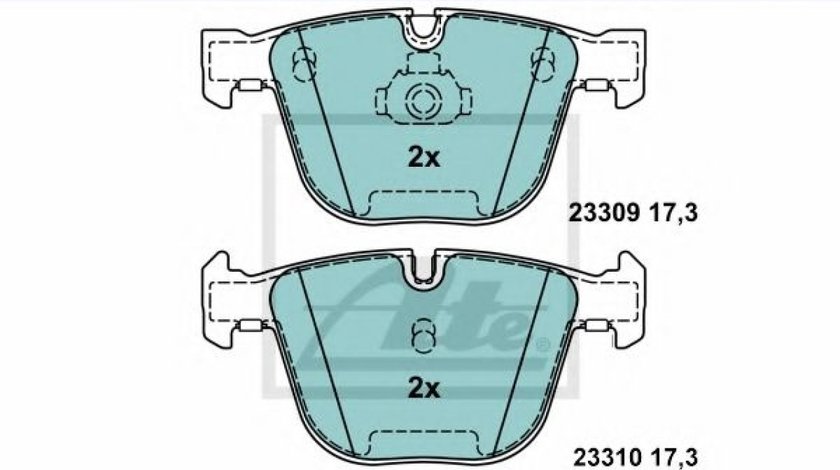 Set placute frana,frana disc BMW Seria 7 (E65, E66, E67) (2001 - 2009) ATE 13.0470-7169.2 piesa NOUA