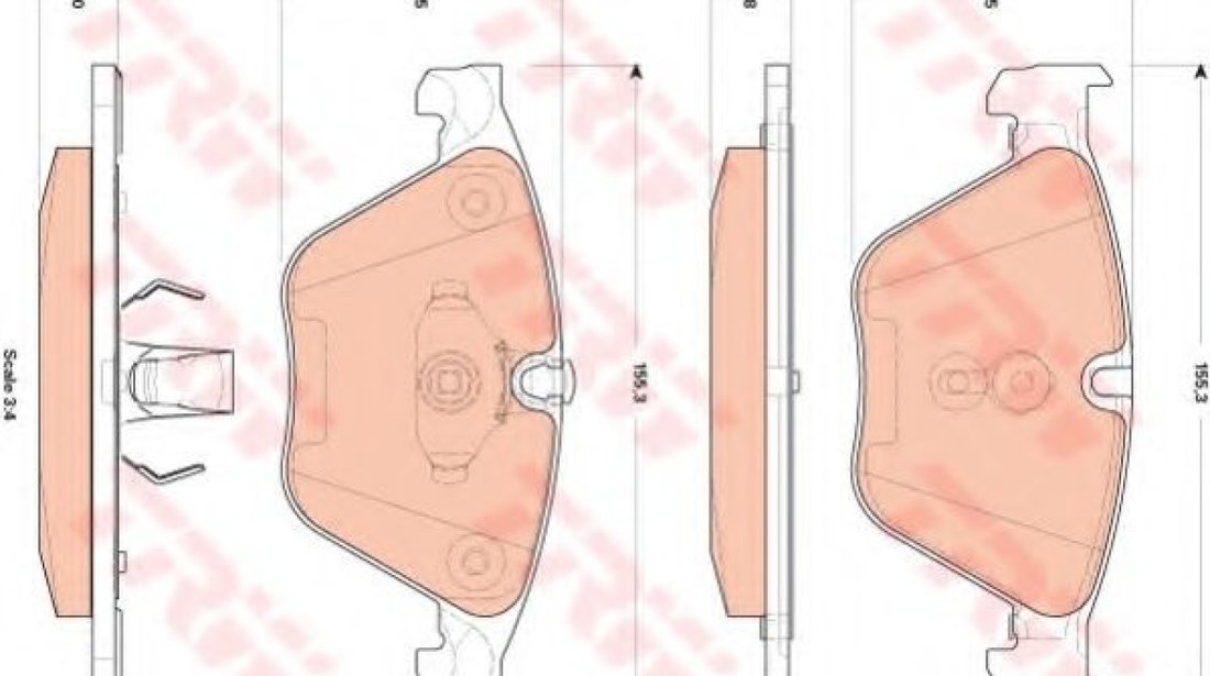 Set placute frana,frana disc BMW Seria 7 (F01, F02, F03, F04) (2008 - 2015) TRW GDB1854 piesa NOUA