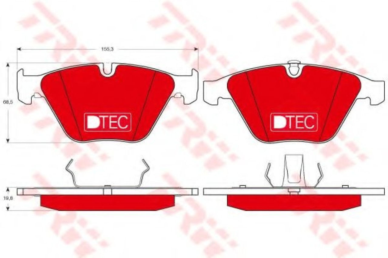 Set placute frana,frana disc BMW X1 (E84) (2009 - 2015) TRW GDB1498DTE piesa NOUA