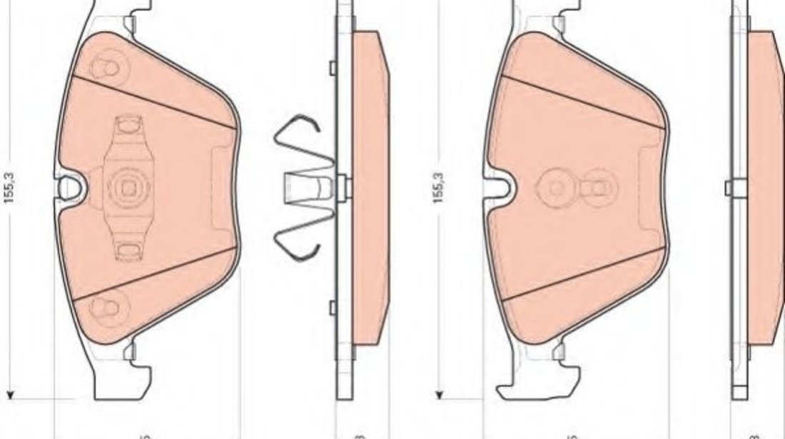 Set placute frana,frana disc BMW X1 (E84) (2009 - 2015) TRW GDB1729 piesa NOUA