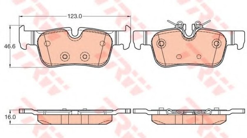 Set placute frana,frana disc BMW X1 (F48) (2015 - 2016) TRW GDB2063 piesa NOUA