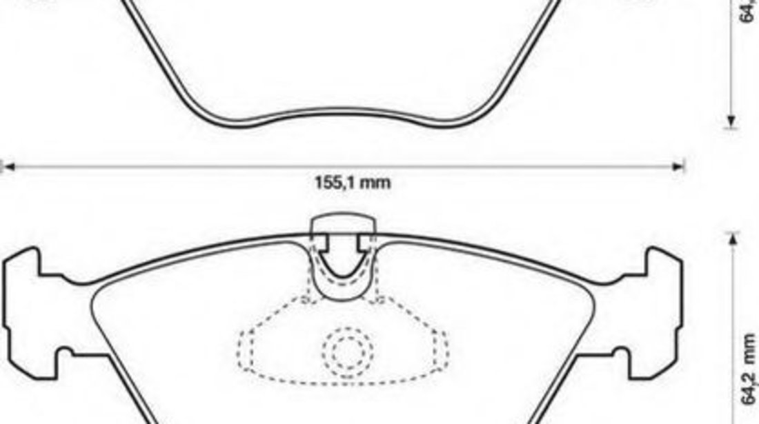 Set placute frana,frana disc BMW X3 (E83) (2004 - 2011) JURID 571880JC piesa NOUA