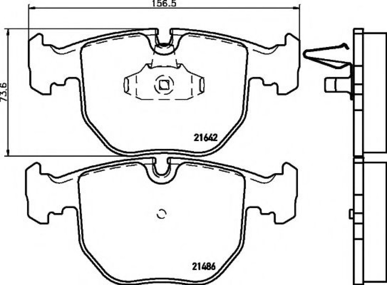 Set placute frana,frana disc BMW X3 (E83) (2004 - 2011) HELLA PAGID 8DB 355 008-281 piesa NOUA