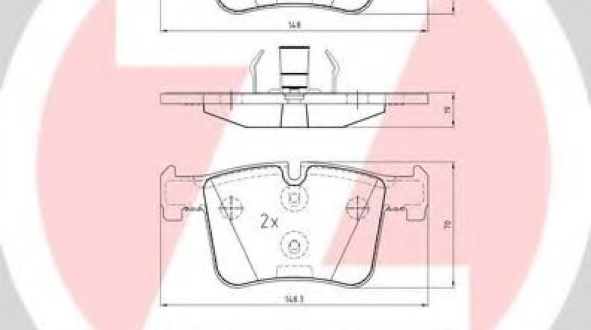 Set placute frana,frana disc BMW X3 (F25) (2010 - 2016) ZIMMERMANN 25199.195.1 piesa NOUA