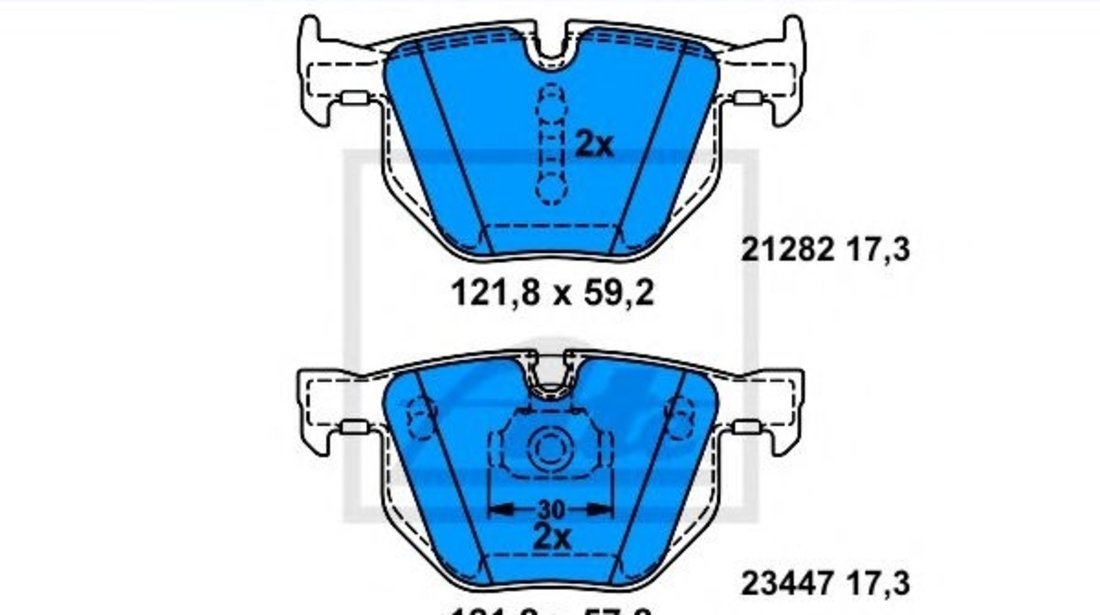 Set placute frana,frana disc BMW X5 (E70) (2007 - 2013) ATE 13.0460-7232.2 piesa NOUA