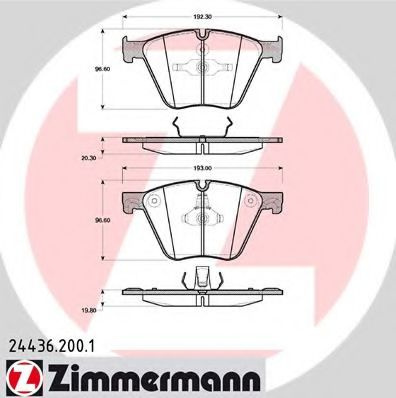 Set placute frana,frana disc BMW X5 (E70) (2007 - 2013) ZIMMERMANN 24436.200.1 piesa NOUA