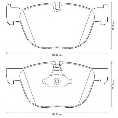 Set placute frana,frana disc BMW X5 (F15, F85) (2013 - 2016) JURID 573300JC piesa NOUA