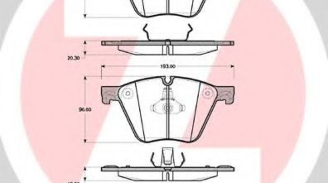 Set placute frana,frana disc BMW X6 (E71, E72) (2008 - 2014) ZIMMERMANN 24436.200.1 piesa NOUA