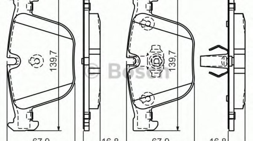 Set placute frana,frana disc BMW X6 (E71, E72) (2008 - 2014) BOSCH 0 986 494 294 piesa NOUA