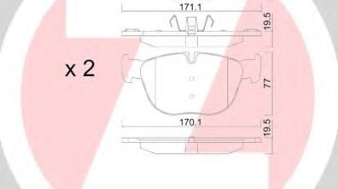 Set placute frana,frana disc BMW X6 (F16, F86) (2014 - 2016) ZIMMERMANN 24170.195.1 piesa NOUA