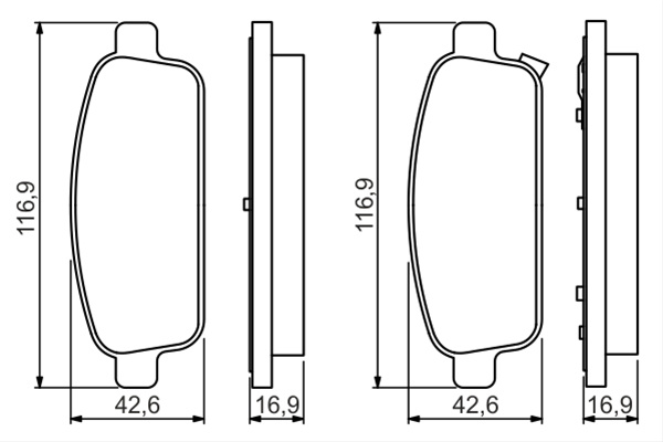 Set Placute Frana,frana Disc Bosch Chevrolet 0 986 495 259