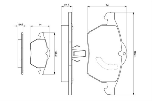 Set Placute Frana,frana Disc Bosch Chevrolet 0 986 424 360