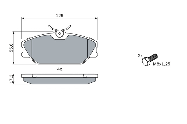 Set Placute Frana,frana Disc Bosch Dacia 0 986 424 533