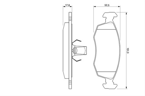 Set Placute Frana,frana Disc Bosch Fiat 0 986 424 554