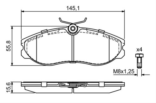 Set Placute Frana,frana Disc Bosch Ford 0 986 424 204