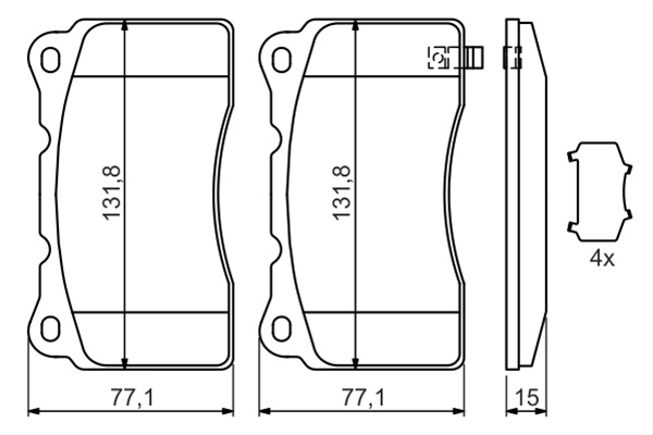 Set Placute Frana,frana Disc Bosch Holden 0 986 494 395