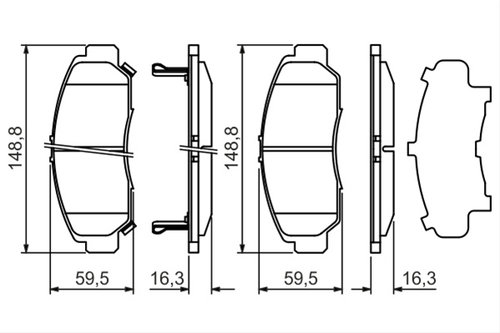 Set Placute Frana,frana Disc Bosch Honda 0 986 424 722