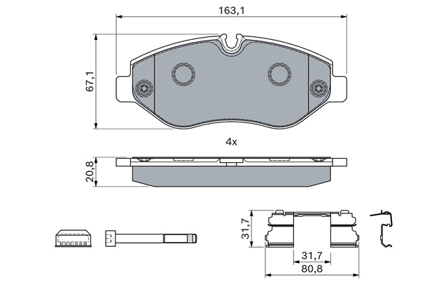 Set Placute Frana,frana Disc Bosch Mercedes-Benz 0 986 494 121