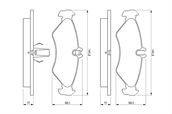 Set Placute Frana,frana Disc Bosch Mercedes-Benz 0 986 424 463