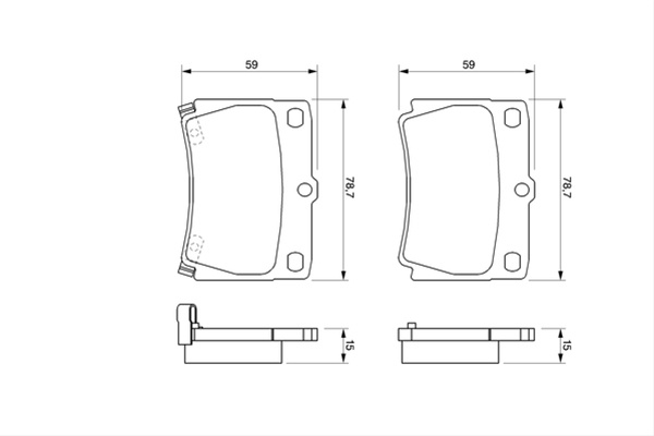 Set Placute Frana,frana Disc Bosch Mitsubishi 0 986 424 711