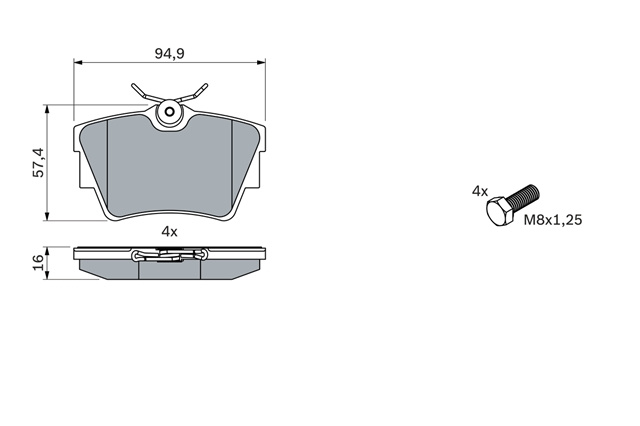 Set Placute Frana,frana Disc Bosch Opel 0 986 494 040