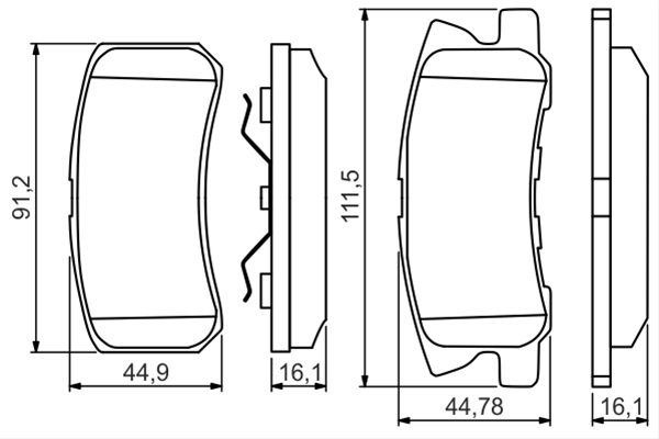 Set Placute Frana,frana Disc Bosch Peugeot 0 986 495 357