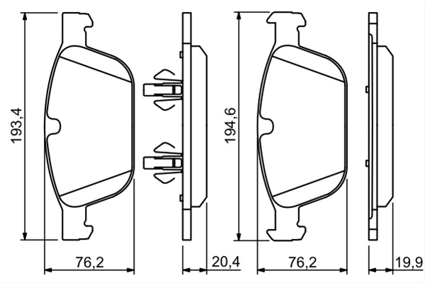 Set Placute Frana,frana Disc Bosch Volvo 0 986 494 305