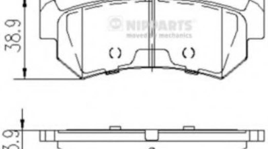 Set placute frana,frana disc CHEVROLET AVEO Limuzina (T250, T255) (2005 - 2016) NIPPARTS J3610903 piesa NOUA