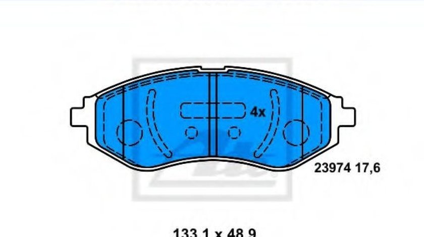 Set placute frana,frana disc CHEVROLET AVEO Hatchback (T250, T255) (2007 - 2016) ATE 13.0460-5899.2 piesa NOUA