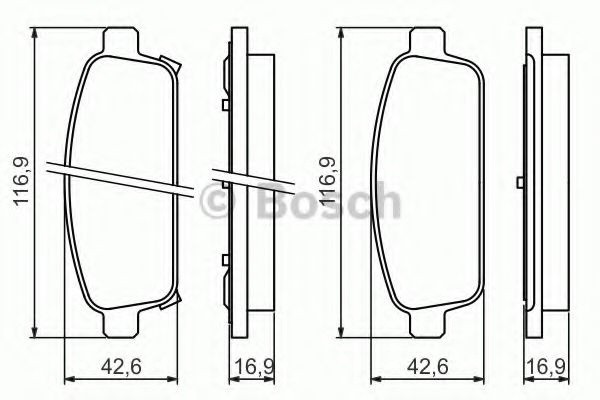 Set placute frana,frana disc CHEVROLET CRUZE (J300) (2009 - 2016) BOSCH 0 986 494 435 piesa NOUA