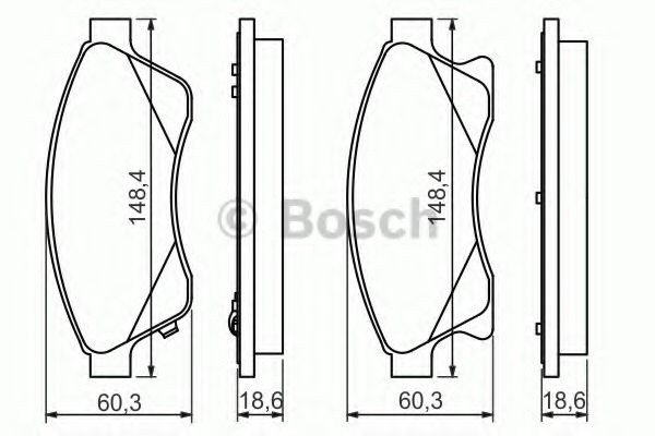 Set placute frana,frana disc CHEVROLET CRUZE (J300) (2009 - 2016) BOSCH 0 986 494 433 piesa NOUA