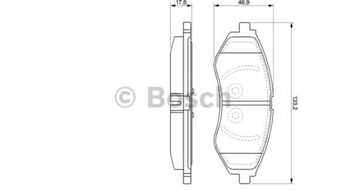 Set placute frana,frana disc CHEVROLET KALOS (2005 - 2016) BOSCH 0 986 424 818 piesa NOUA