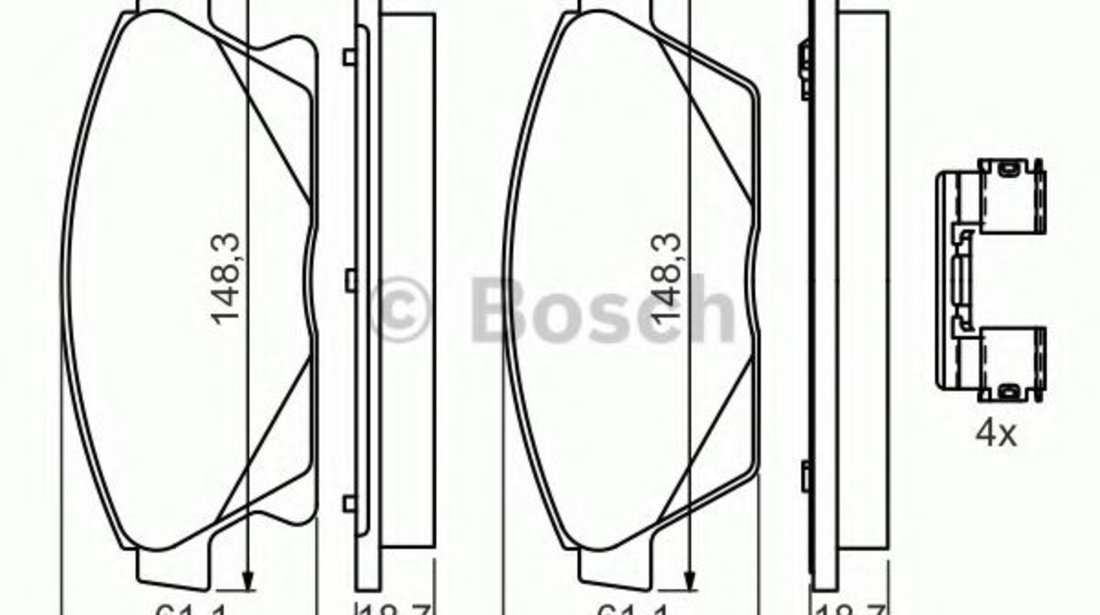 Set placute frana,frana disc CHEVROLET ORLANDO (J309) (2010 - 2016) BOSCH 0 986 494 657 piesa NOUA