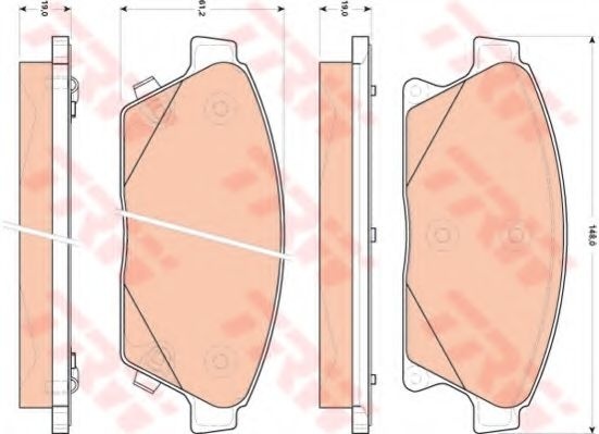 Set placute frana,frana disc CHEVROLET ORLANDO (J309) (2010 - 2016) TRW GDB1847 piesa NOUA