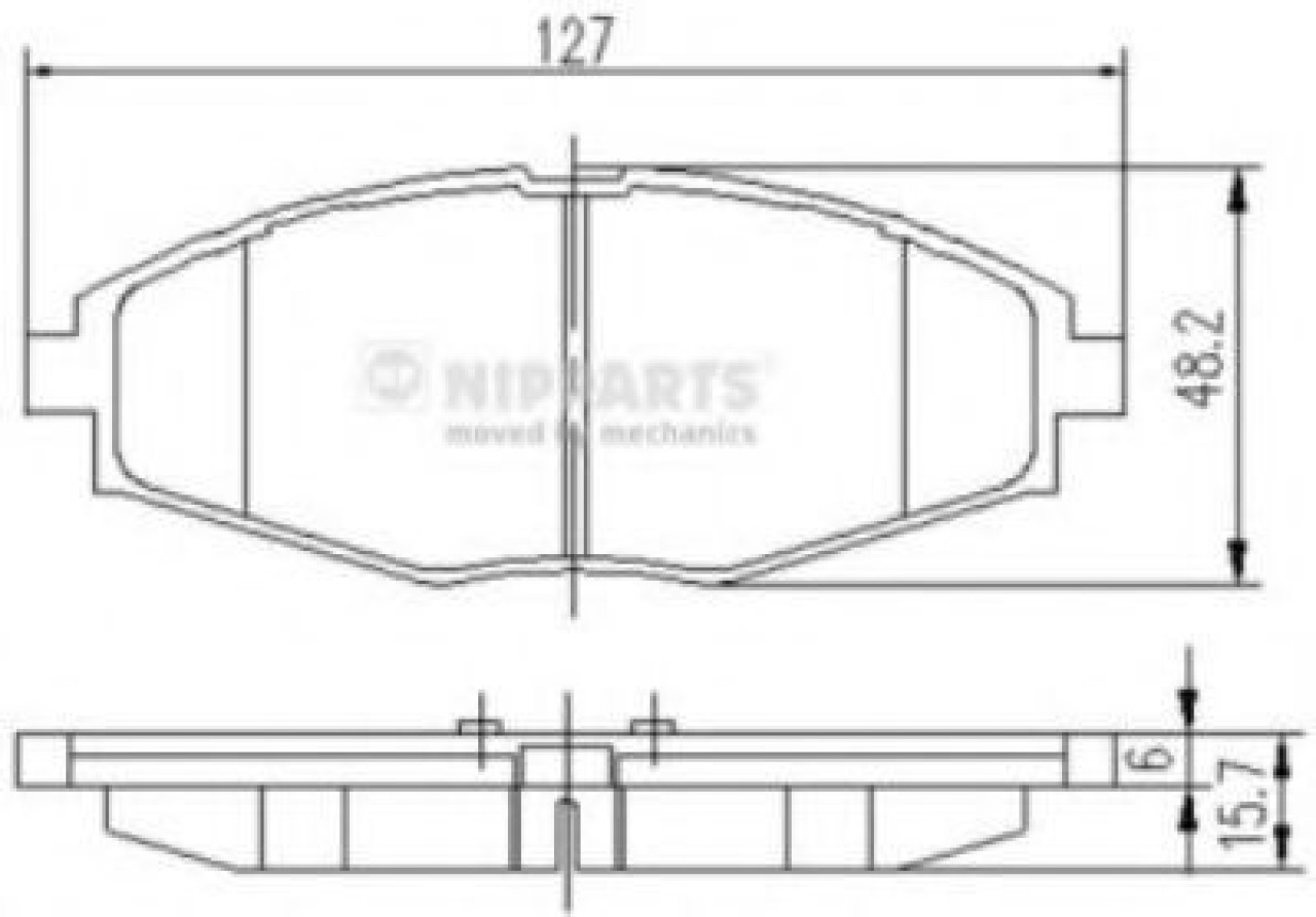 Set placute frana,frana disc CHEVROLET SPARK (2005 - 2016) NIPPARTS J3600909 piesa NOUA