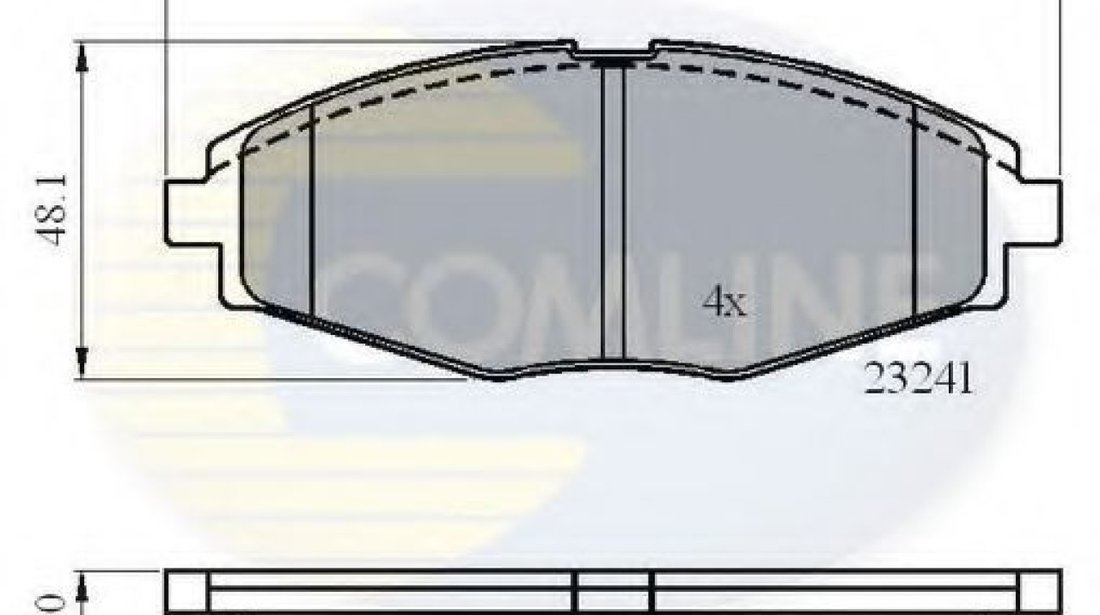 Set placute frana,frana disc CHEVROLET SPARK (2005 - 2016) COMLINE CBP0486 piesa NOUA