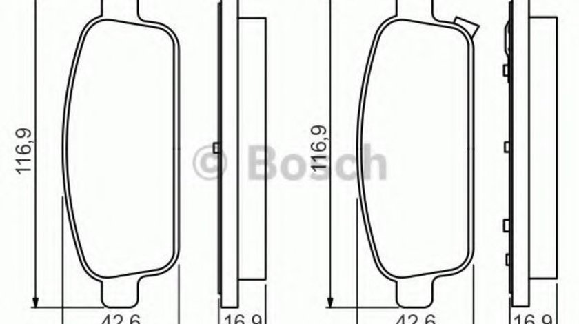 Set placute frana,frana disc CHEVROLET TRAX (2012 - 2016) BOSCH 0 986 495 259 piesa NOUA