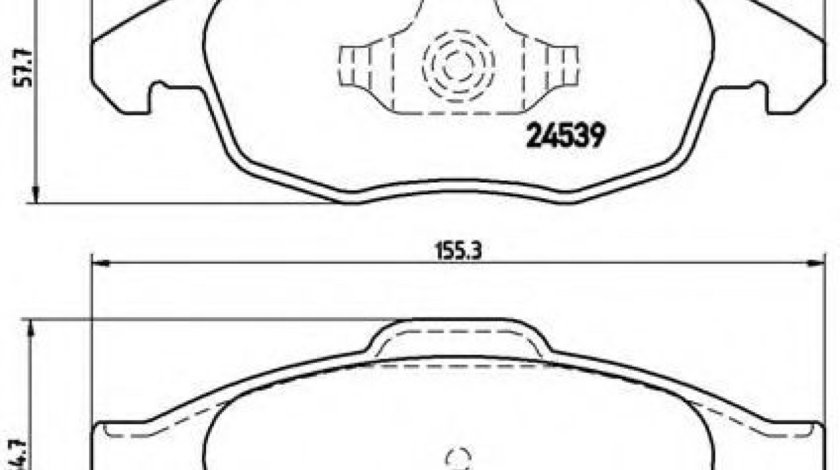 Set placute frana,frana disc CITROEN BERLINGO (B9) (2008 - 2016) BREMBO P 61 083 piesa NOUA