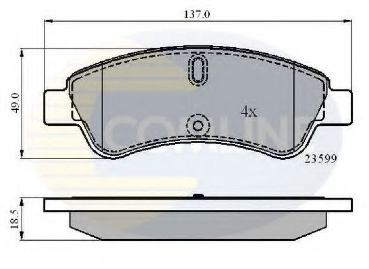 Set placute frana,frana disc CITROEN BERLINGO (MF) (1996 - 2016) COMLINE CBP01033 piesa NOUA