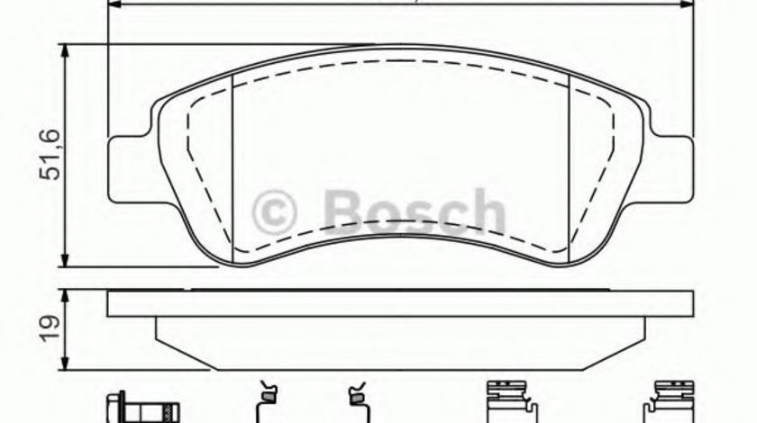 Set placute frana,frana disc CITROEN BERLINGO (MF) (1996 - 2016) BOSCH 0 986 494 623 piesa NOUA