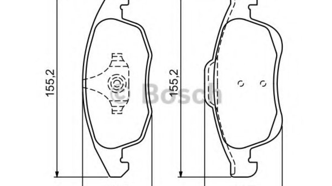 Set placute frana,frana disc CITROEN BERLINGO (MF) (1996 - 2016) BOSCH 0 986 494 235 piesa NOUA