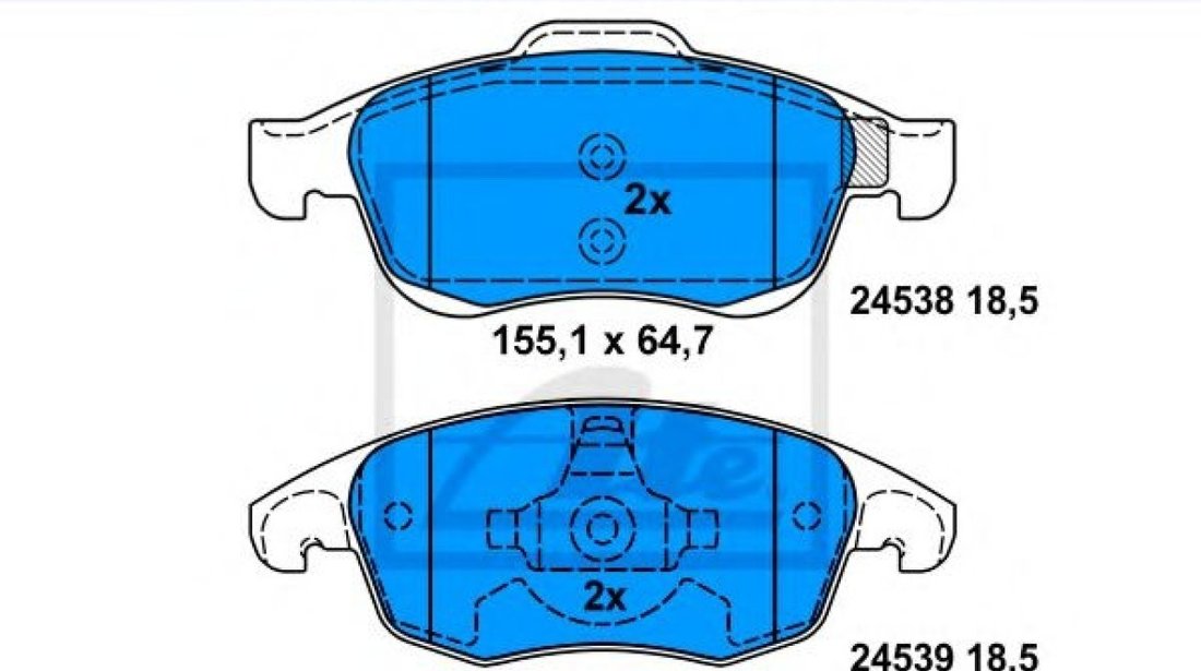 Set placute frana,frana disc CITROEN BERLINGO caroserie (B9) (2008 - 2016) ATE 13.0460-7229.2 piesa NOUA