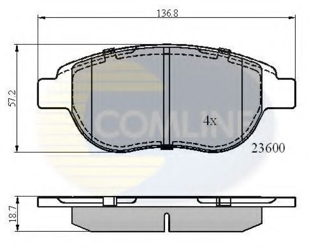 Set placute frana,frana disc CITROEN BERLINGO caroserie (M) (1996 - 2016) COMLINE CBP01038 piesa NOUA