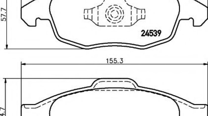 Set placute frana,frana disc CITROEN BERLINGO caroserie (B9) (2008 - 2016) TEXTAR 2453801 piesa NOUA